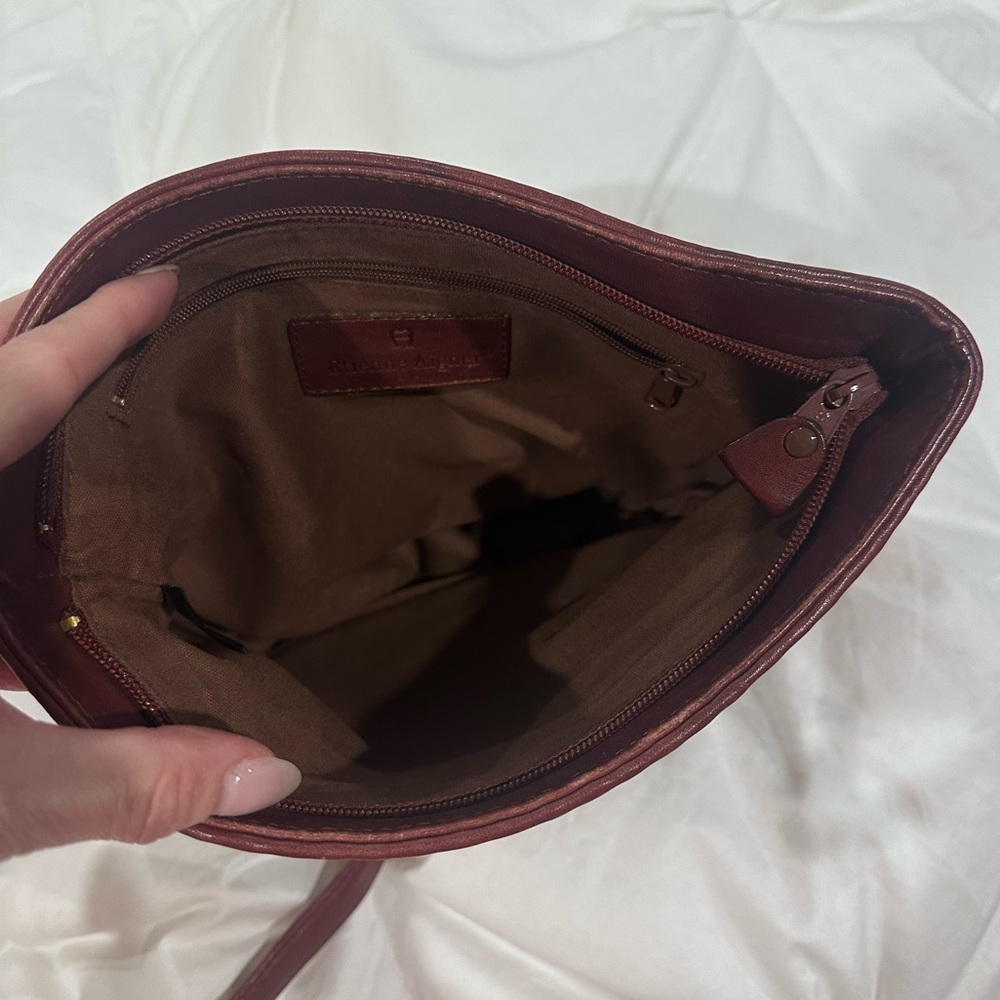 Etienne Aigner Luxury Brown Woven Leather Vintage Bag (Orig Release Era)$295 - Picture 3 of 5